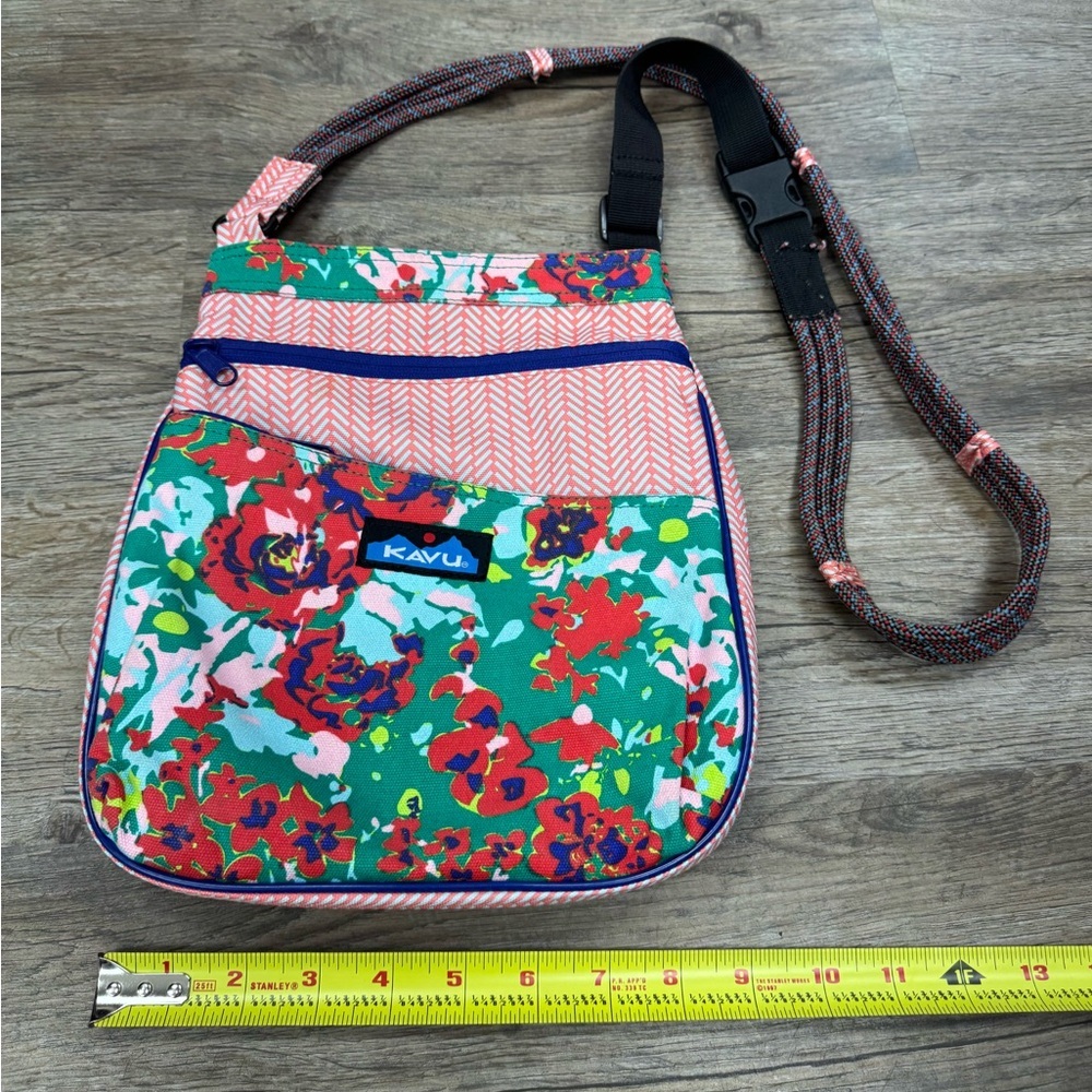 KAVU Colorful Floral Crossbody Bag